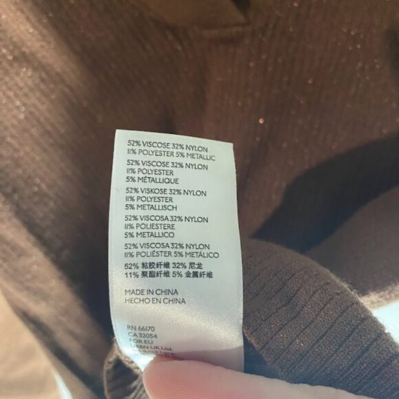 Anthropologie Maeve Fitted Brown Shimmer Sweater - Picture 5 of 5